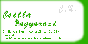 csilla mogyorosi business card